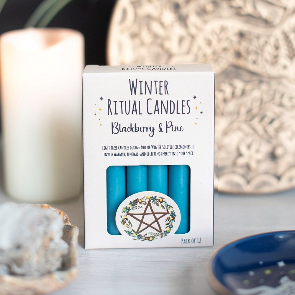Something Different - Blackberry & Pine Winter Ritual Spell Scented Candle - Blue